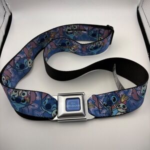 NWT Buckle-Down Disney Lilo & Stitch Scrump Seatbelt Belt Adjustable Blue